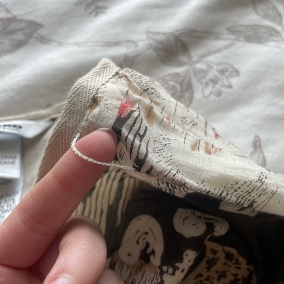 Vintage Brown Pink Patchwork Silk Cotton Skirt 12 Fairycore Goblincore Y2K Boho - Picture 11 of 12